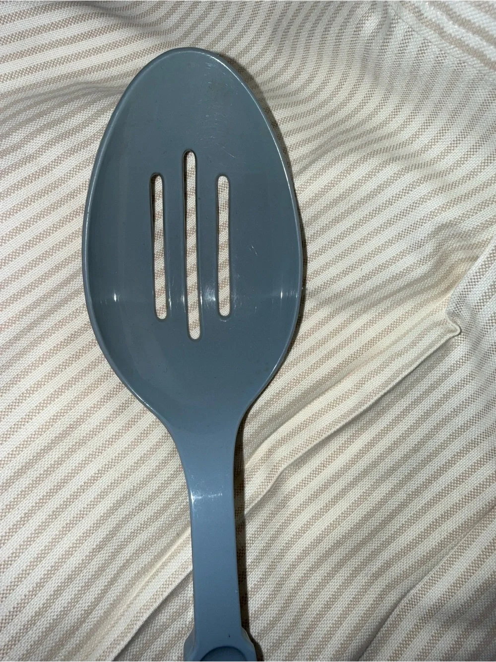 Vintage Ekco blueish Grey slotted serving spoon